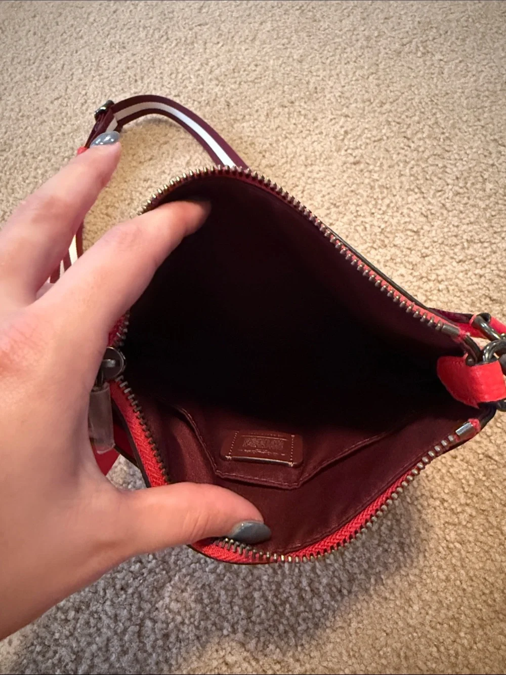 Coach 1897 Jes Slim Red Cross Body Bag